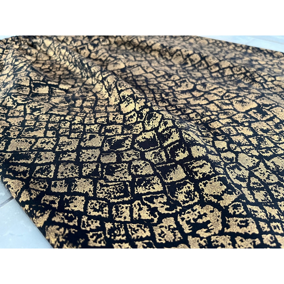 Vintage 90s Metallic Snake Skin La Cite Skirt S - Picture 3 of 7